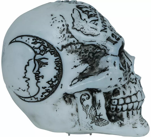 Calavera Ouija Decorada con Luz de 20 cm