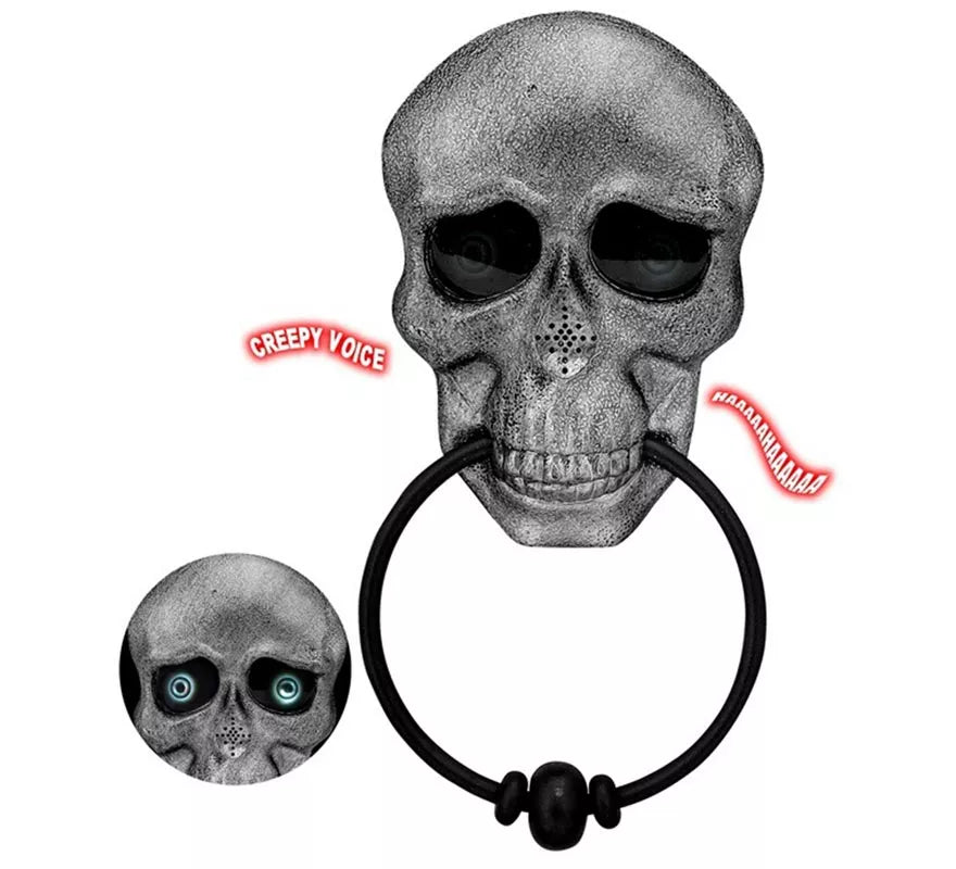 Translation missing: de.Calavera para Puerta con Ojos Animados y Voz Espeluznante