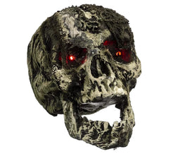 Gruseliger Totenkopf mit Licht 18x22x21 cm