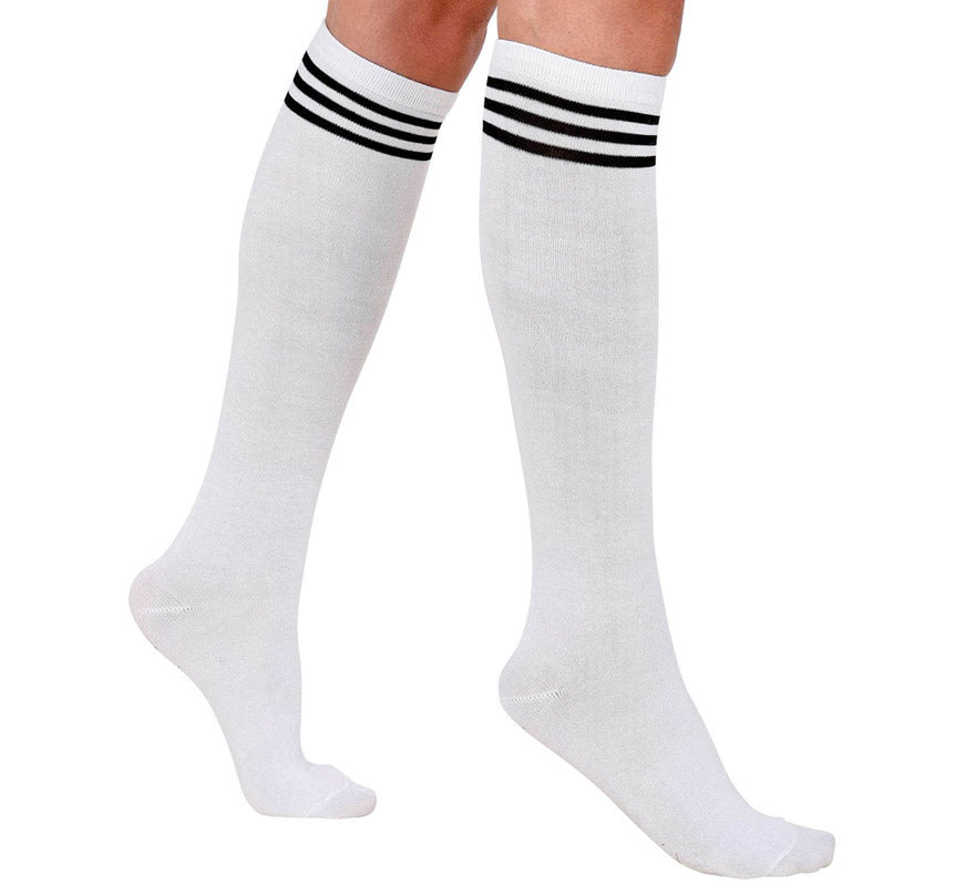Translation missing: de.Calcetines Altos de Atletismo Blancos para adulto