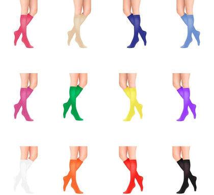 Calcetines altos o Medias cortas Lisas en varios colores