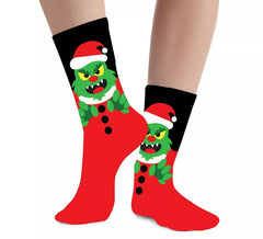 Calcetines Navideños de Monstruo Verde