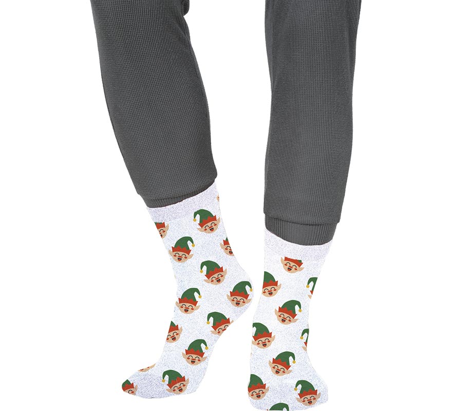 Translation missing: de.Calcetines Navideños Elfos con Purpurina en números del 22 al 41