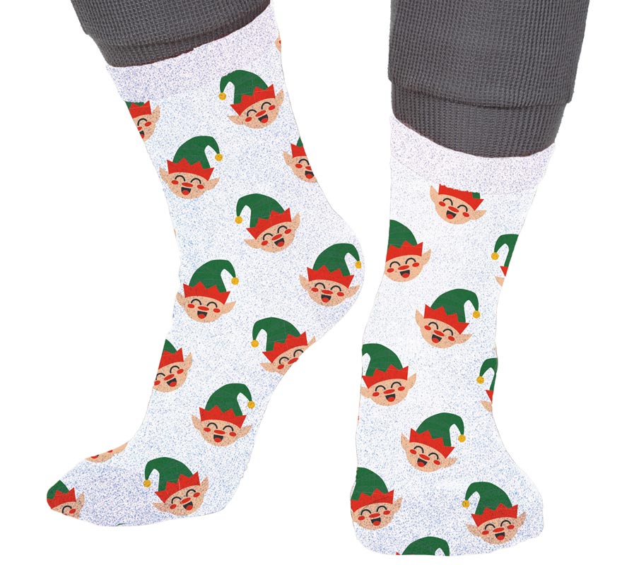 Translation missing: de.Calcetines Navideños Elfos con Purpurina en números del 22 al 41