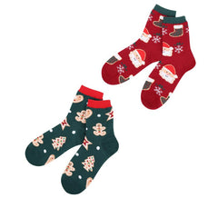 Weihnachtssocken mit Plätzchen und Weihnachtsmann, Größe 28–35, in verschiedenen Kindermodellen