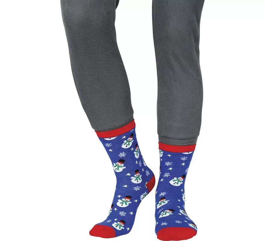 Translation missing: de.Calcetines Navideños Muñeco de Nieve azul en números del 22 al 48