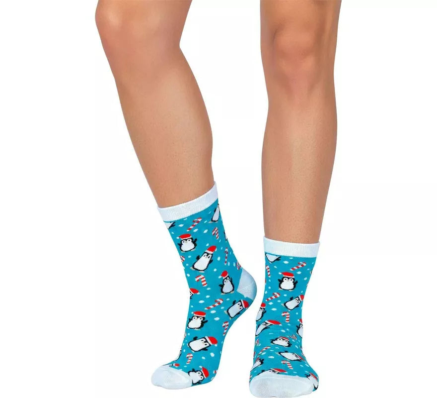Translation missing: es.Calcetines Navideños Muñeco de Nieve en números del 22 al 48