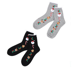Dunkle Weihnachtssocken mit Weihnachtsmann-Motiv, Größe 28–35, in verschiedenen Farben für Kinder