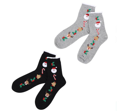 Calcetines Navideños Papá Noel oscuros Talla 28-35 en colores surtidos infantil