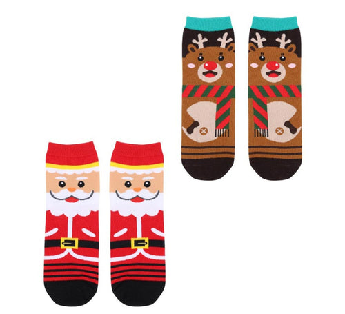 Calcetines Navideños Papá Noel y Reno en modelos surtidos adulto