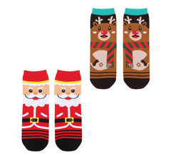 Weihnachtssocken mit Weihnachtsmann und Rentier in verschiedenen Modellen für Erwachsene
