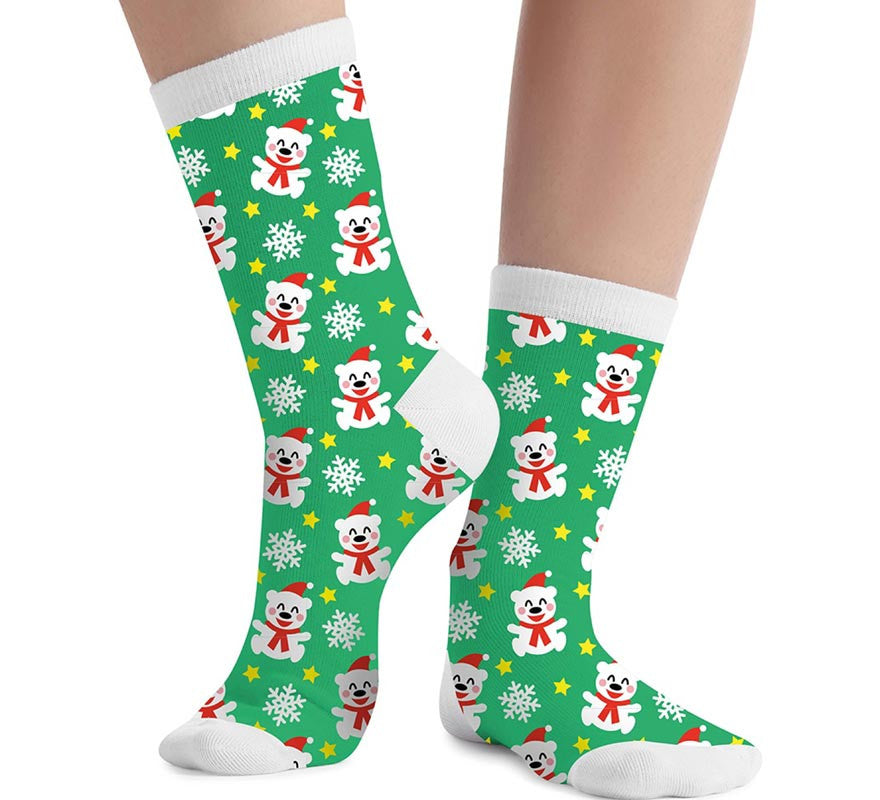 Translation missing: de.Calcetines Navideños verdes en números del 22 al 48