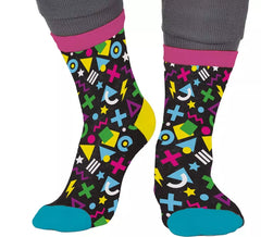 Schwarze 80er-Jahre-Socken für Erwachsene