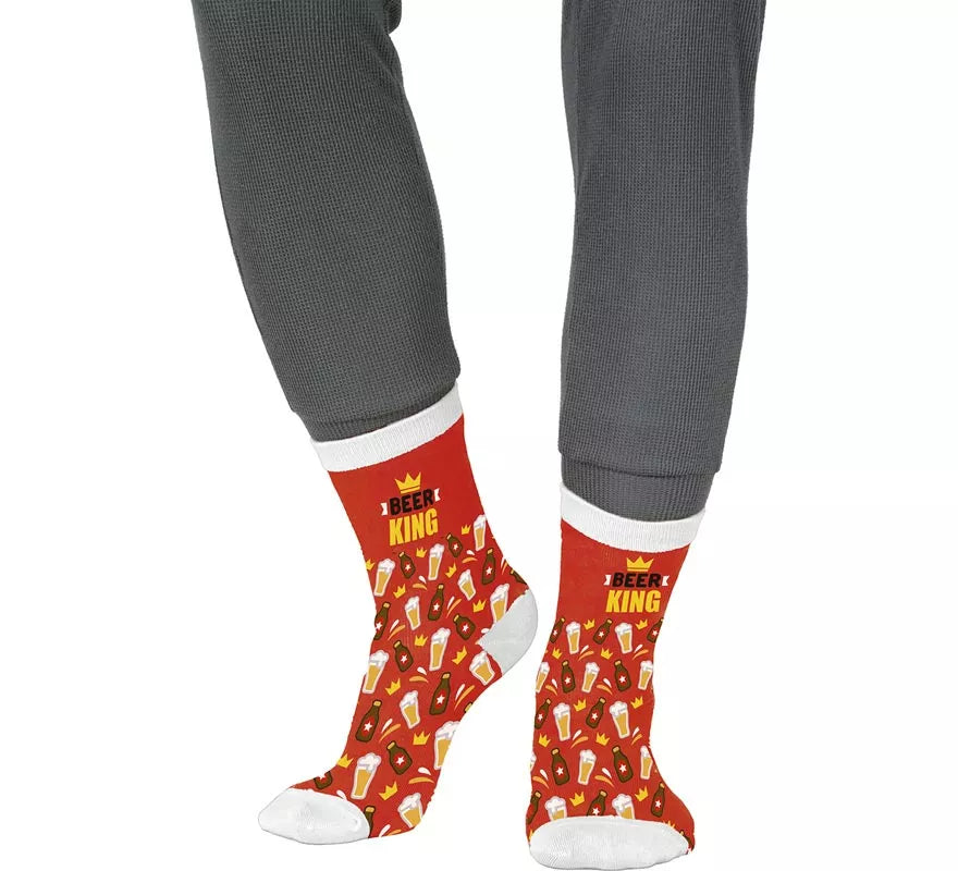 Translation missing: de.Calcetines rojos Beer King para adultos