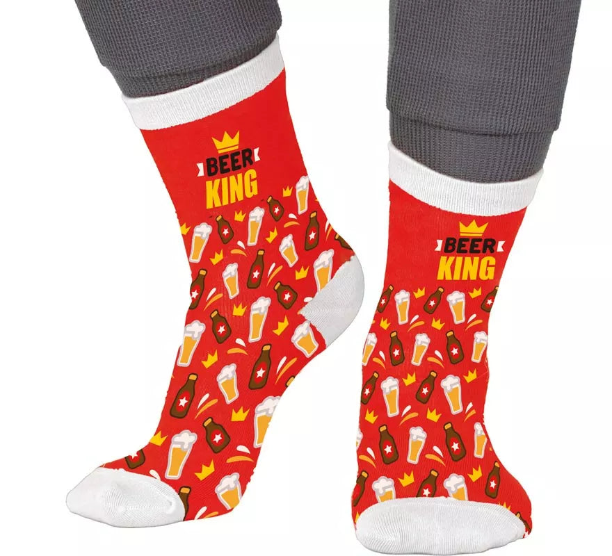 Translation missing: de.Calcetines rojos Beer King para adultos