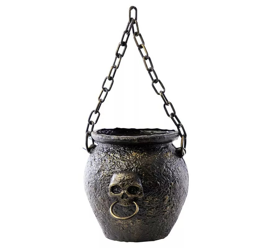 Translation missing: de.Caldero Calavera negro de 26x26x50 cm