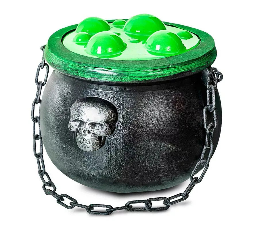 Translation missing: de.Caldero de bruja con poción verde simulada de 20x17x36 cm