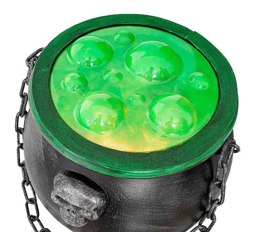 Translation missing: de.Caldero de bruja con poción verde simulada de 20x17x36 cm