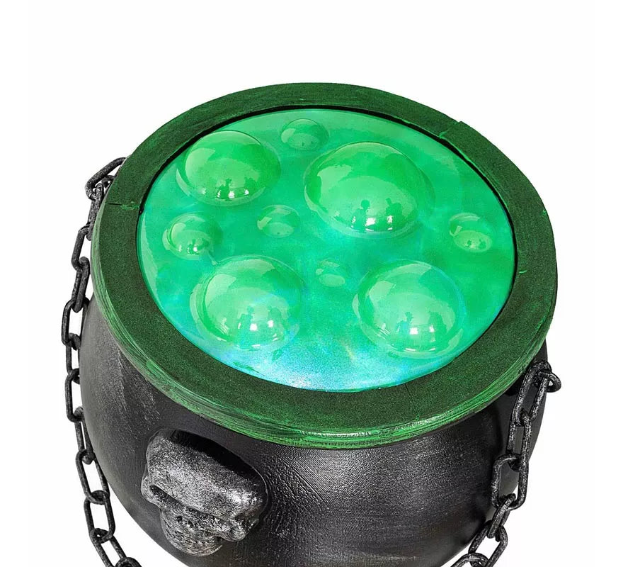Translation missing: de.Caldero de bruja con poción verde simulada de 20x17x36 cm