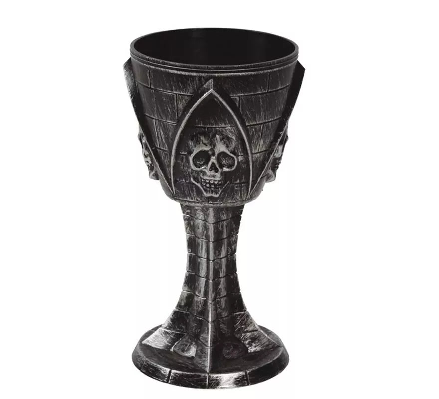 Translation missing: de.Caliz Negro con Calavera de 19 cm