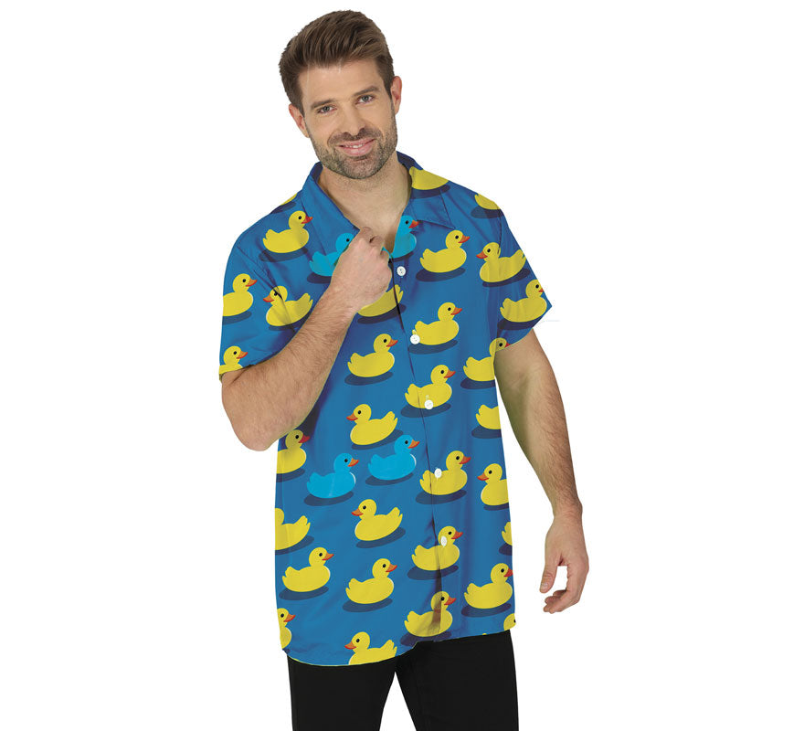Translation missing: de.Camisa azul Patos de Goma adulto