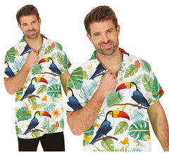 Weißes T-Shirt mit Tukan-Print für Erwachsene