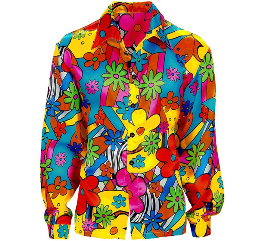 Translation missing: de.Camisa de Hippie de los Años 60 con Flores para hombre