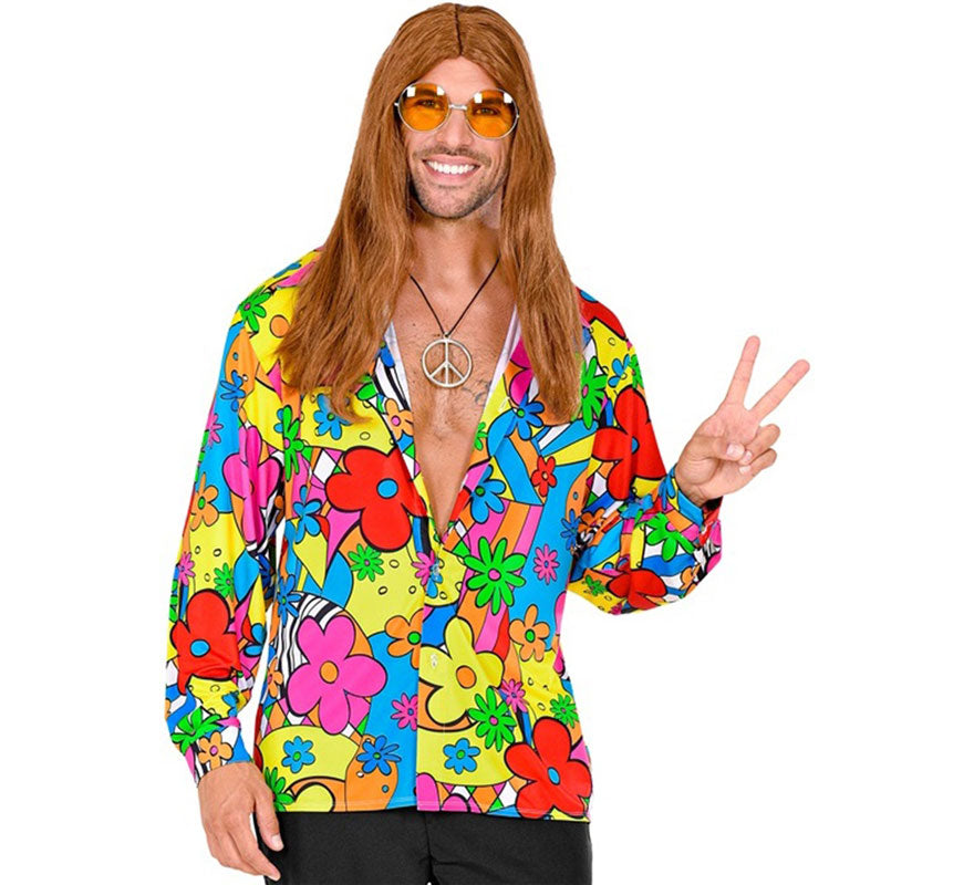 Translation missing: de.Camisa de Hippie de los Años 60 con Flores para hombre