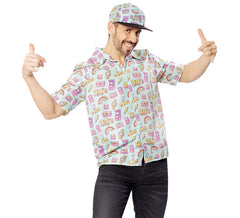 Blaues 90er-Jahre-Shirt für Herren