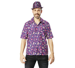 Lilafarbenes 90er-Jahre-Shirt für Herren