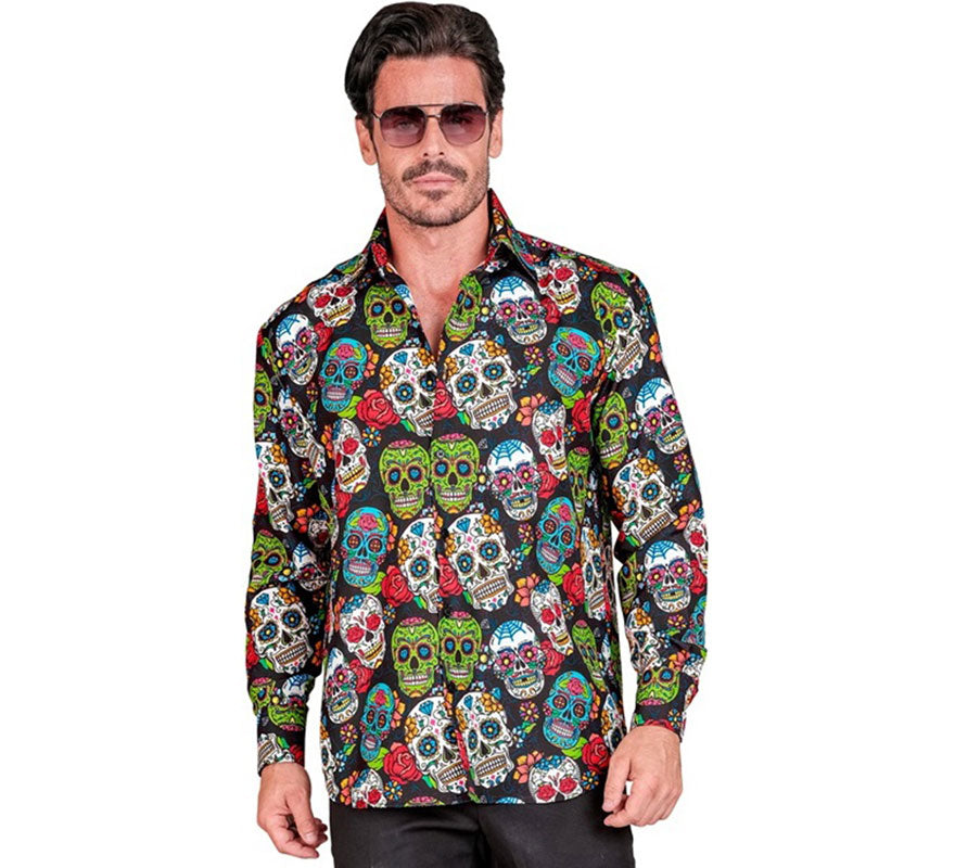 Translation missing: de.Camisa Día de Los Muertos para hombre