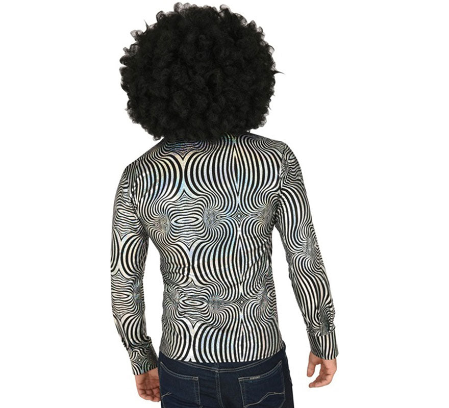 Translation missing: de.Camisa Disco Años 70 cebra para hombre