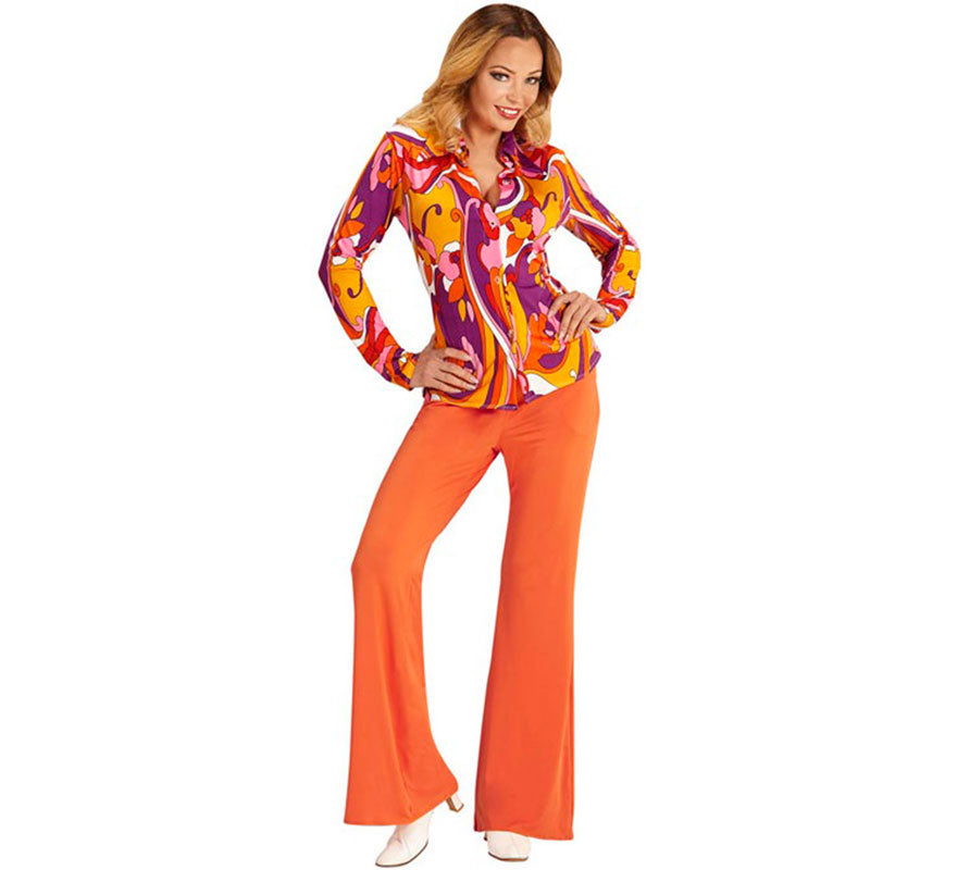 Translation missing: de.Camisa Disco Años 70 Orquídeas para mujer