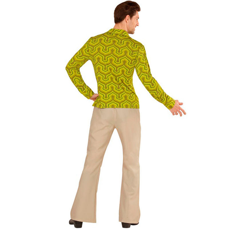 Translation missing: de.Camisa Disco Años 70 verde para hombre