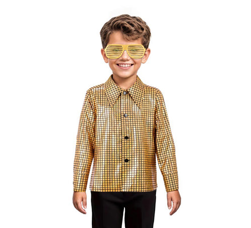 Camisa Disco Bling dorada para niño