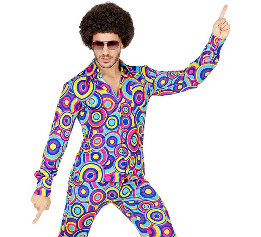 Translation missing: de.Camisa Disco Estampada de los Años 70 para hombre