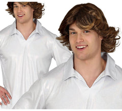 Silbernes Disco-Shirt für Herren