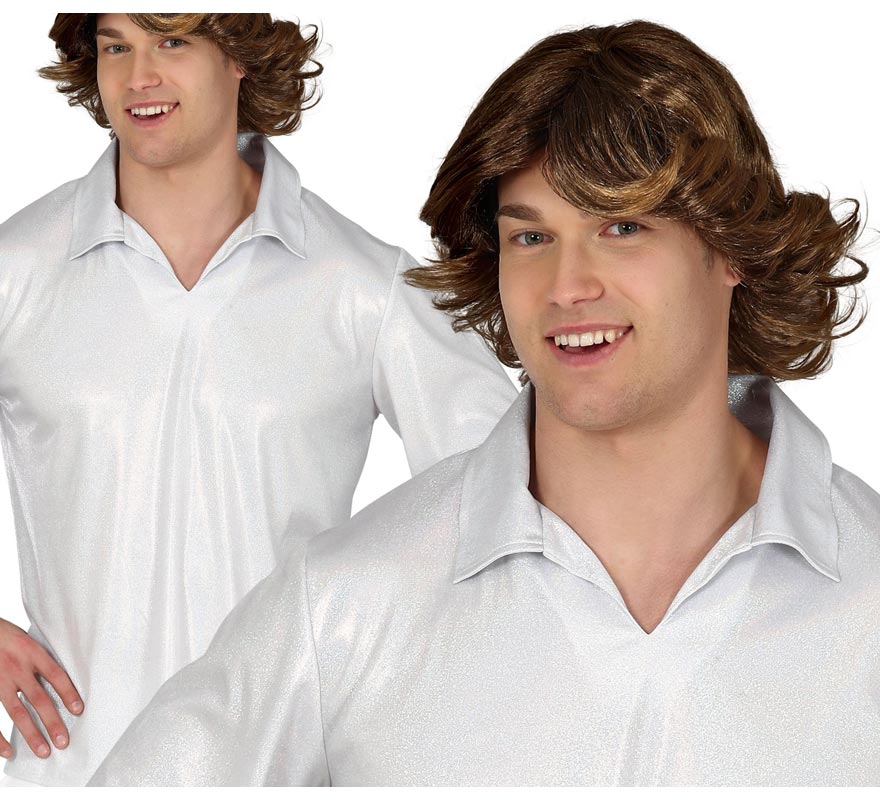 Translation missing: de.Camisa Disco Plateada para Hombre
