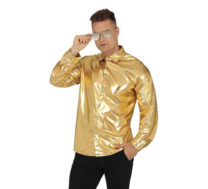 Translation missing: de.Camisa dorada brillante adulto