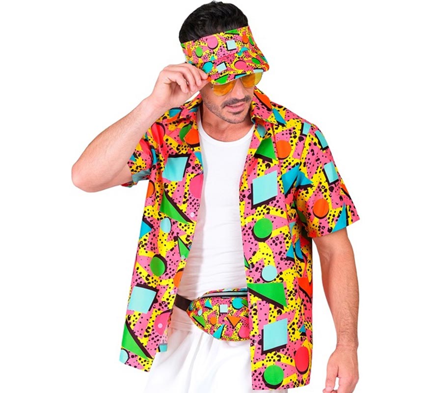 Translation missing: de.Camisa Estampada Años 80 multicolor para adultos