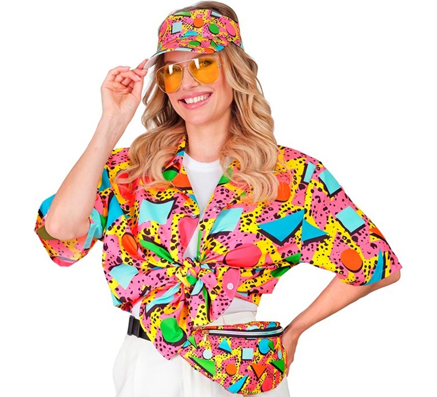 Translation missing: de.Camisa Estampada Años 80 multicolor para adultos