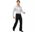 Camisa Fiesta plateado metálica adulto