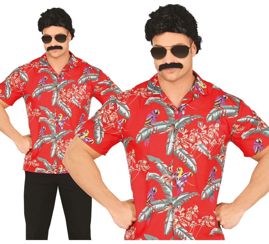 Translation missing: de.Camisa Hawaiana con Loros para Adulto