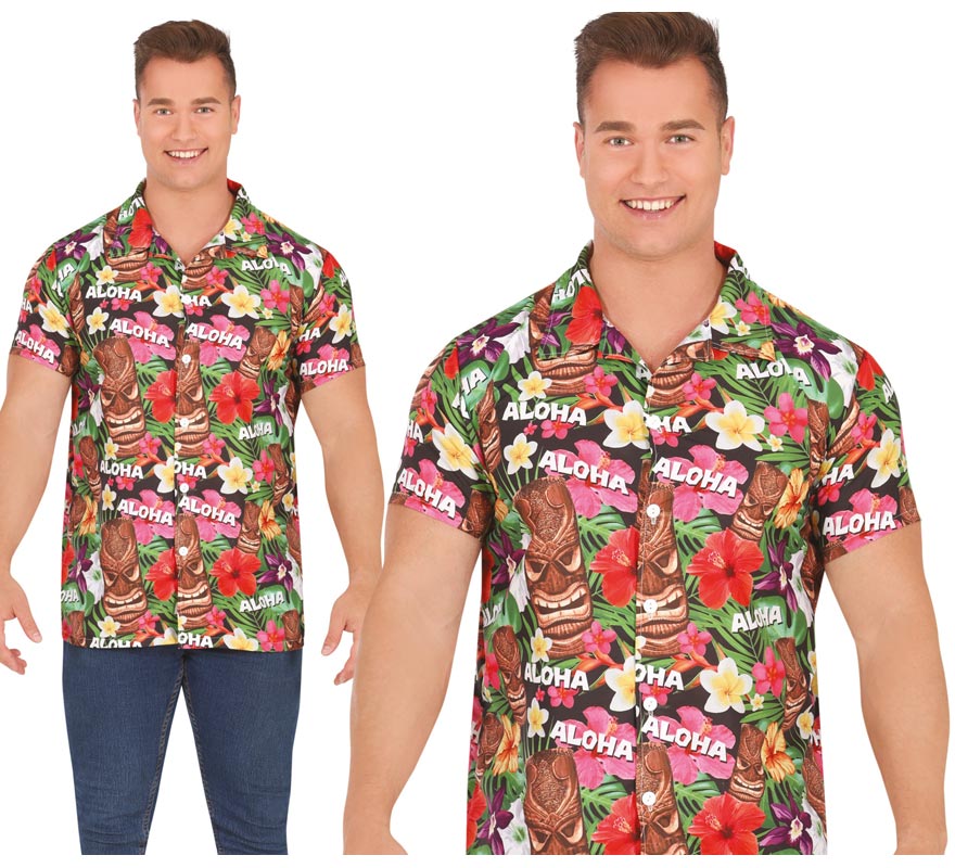 Translation missing: es.Camisa Hawaii Aloha estampado floral adulto
