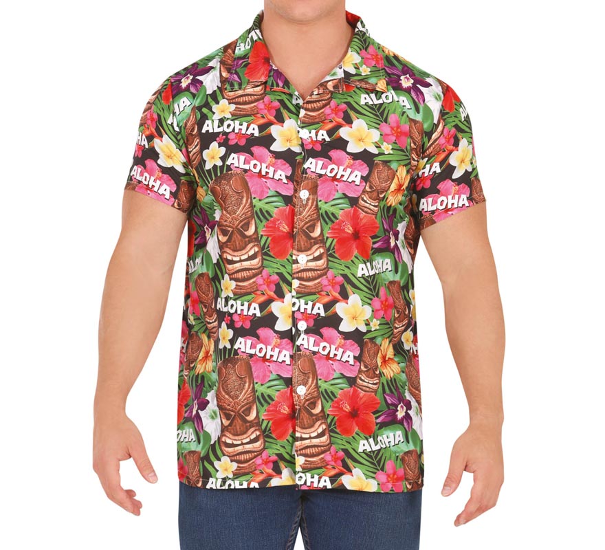 Translation missing: de.Camisa Hawaii Aloha estampado floral adulto