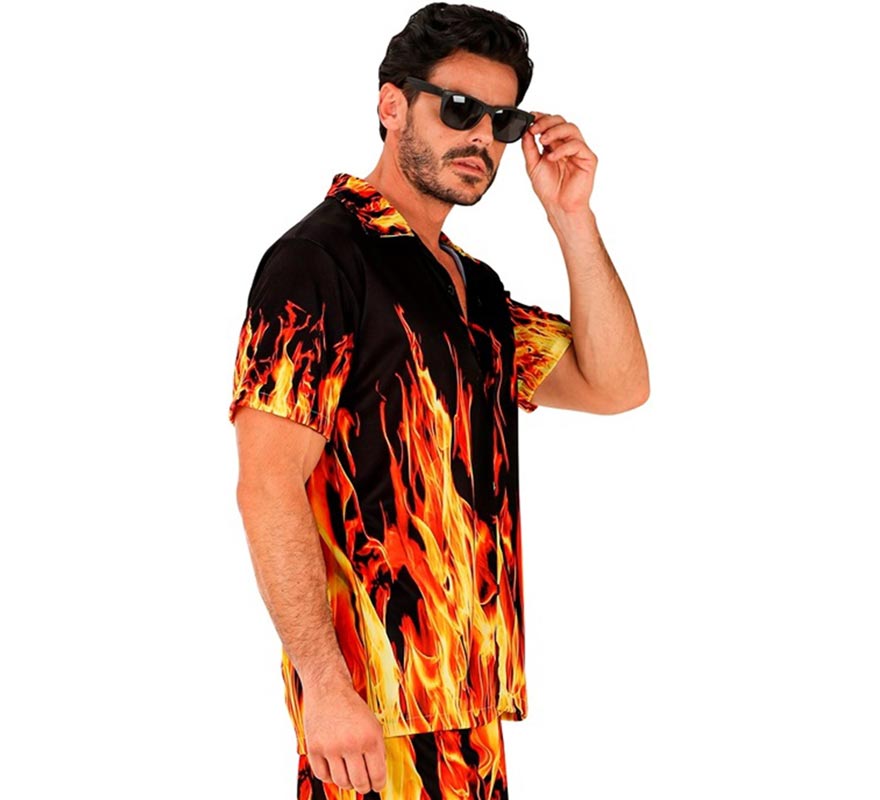 Translation missing: de.Camisa manga corta de Llamas para hombre