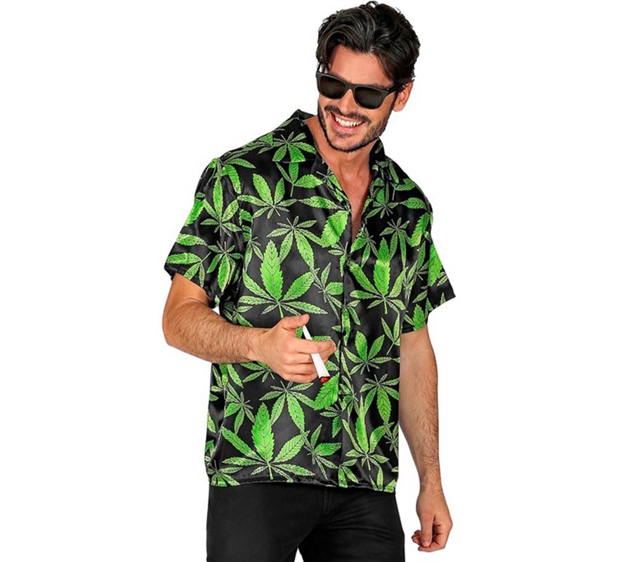 Translation missing: de.Camisa manga corta Estampado Marihuana para hombre
