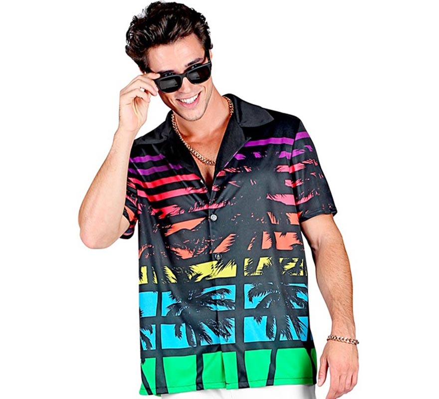 Translation missing: de.Camisa manga corta Hawaiana Años 80 para hombre