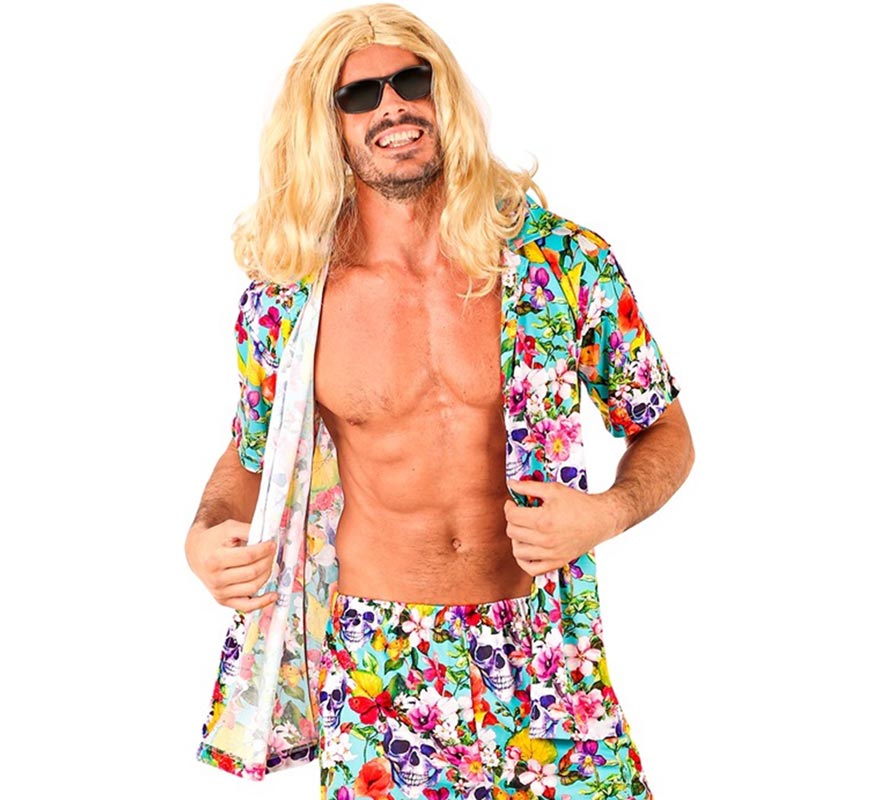 Translation missing: de.Camisa manga corta Hawaiana Estampado Calaveras para hombre