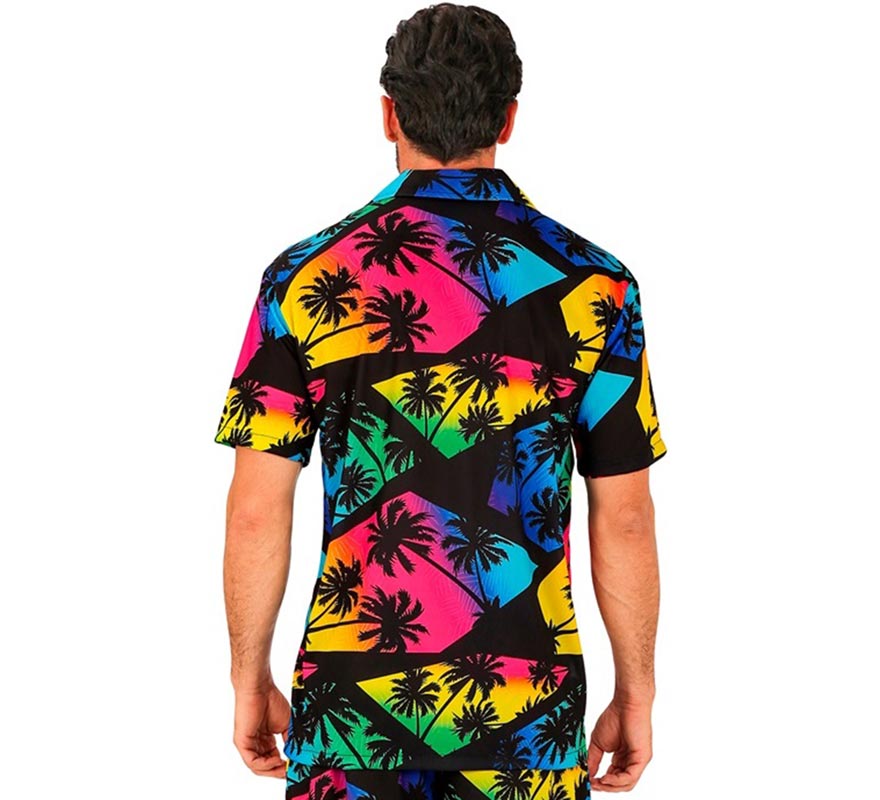 Translation missing: de.Camisa manga corta Hawaiana Estampado Palmeras para hombre